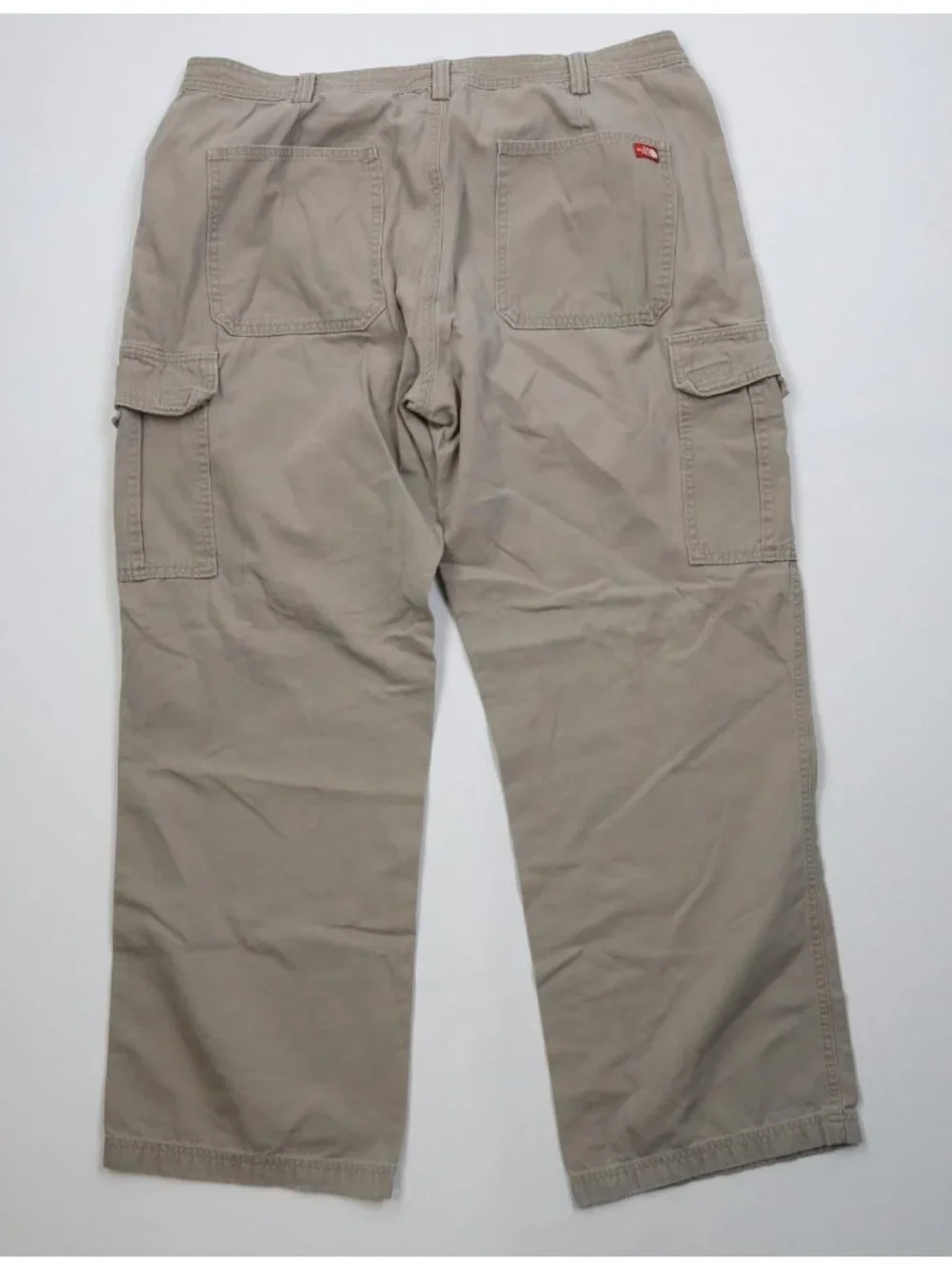 Vintage Y2K The North Face Mens 40x32 Faded Baggy Wide Leg Cargo Pants Beige